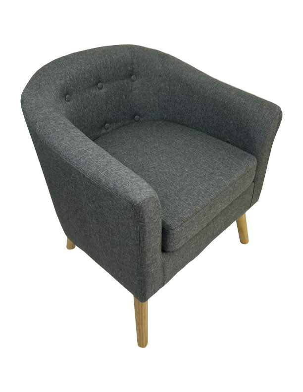 Tub Chair Fabric Grey