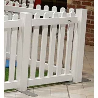 Picket Fence Gate- White Freestanding  m w x 1m h Section