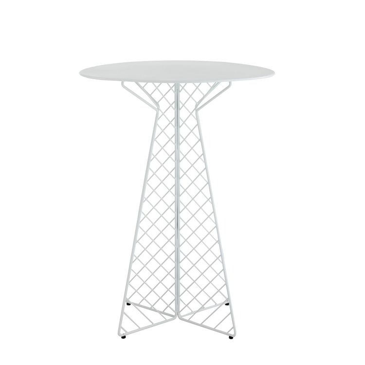 Bar High Table - Cocktail - Metal - White