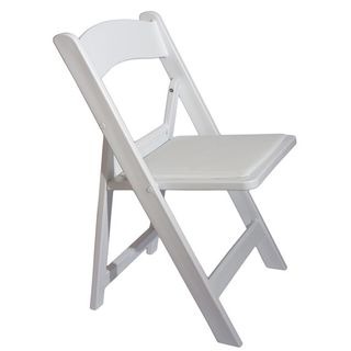 Chair - White Folding Padded