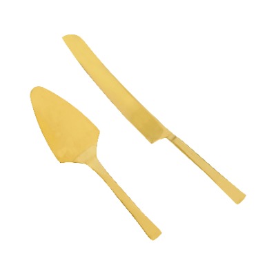 Gold - Cake Knife Set