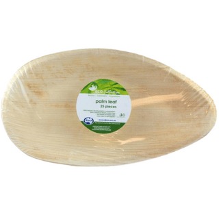 Eco - Palm Leaf Oval Plate 300mm 25p