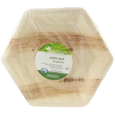 Retail - Eco - Palm Leaf Hexagonal Plate