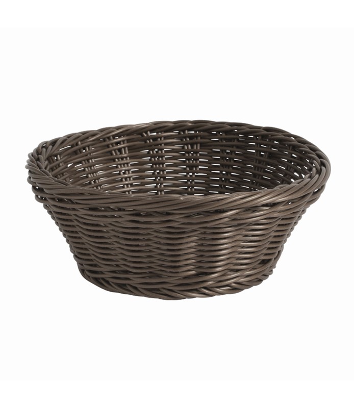 Dark Brown Round Deluxe Bread Basket