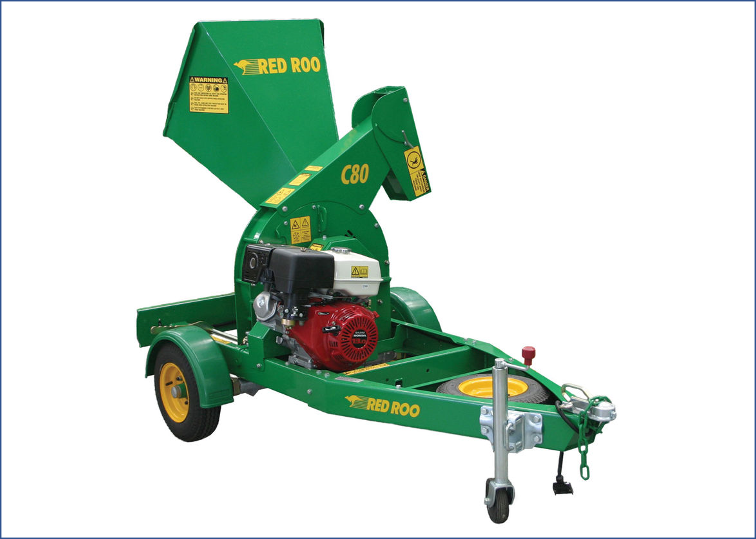 Wood Chipper - 80mm - Road Towable - Red Roo C80