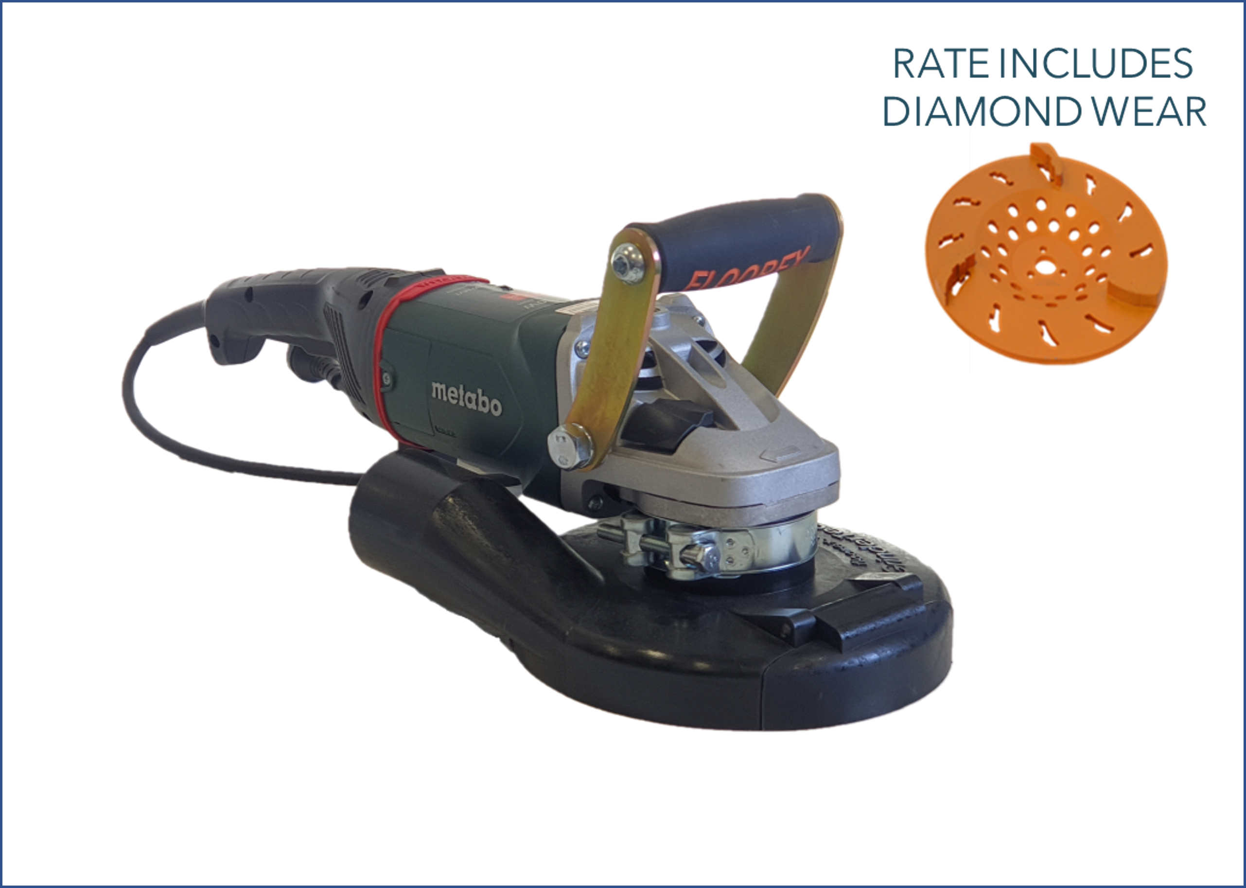 Concrete Floor Grinder - Handheld - 175mm 