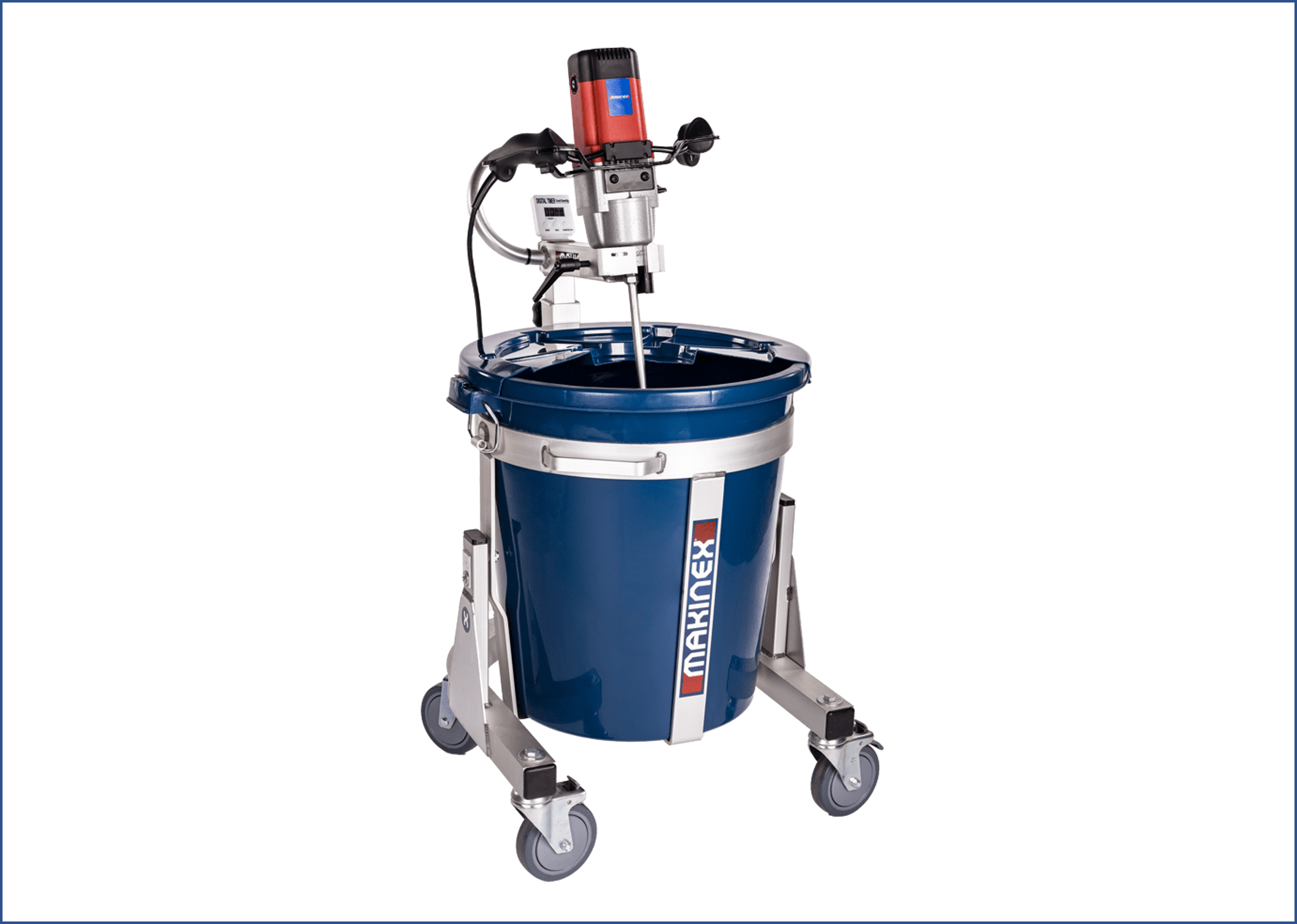 Floor Compound Mixer - Portable Mixing Station - 100kg - Makinex