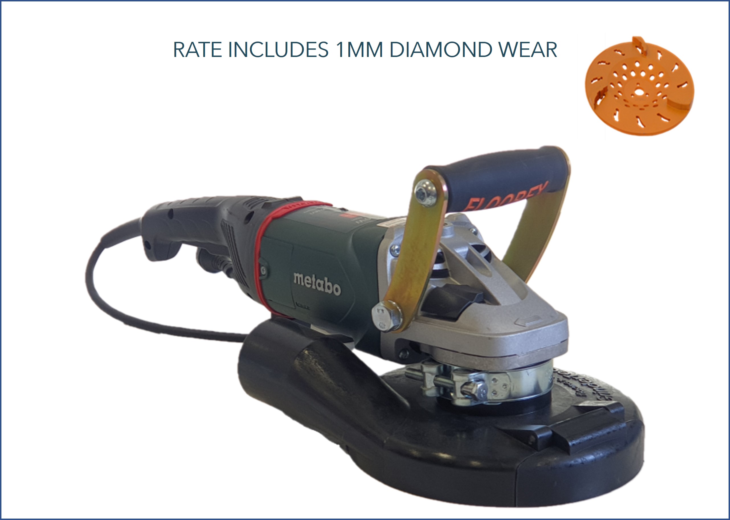 Concrete Floor Grinder - Handheld - 175mm 